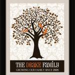 Custom Family Tree//weddig Gift//monogram //family..