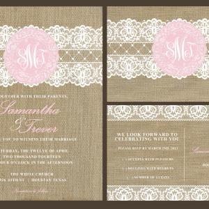 100 Sets Personalized Wedding Invitation With Love..