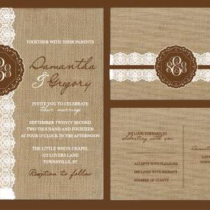 100 Sets Personalized Wedding Invitation With..