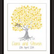 Personalized Wedding signature guestbook tree 16x20