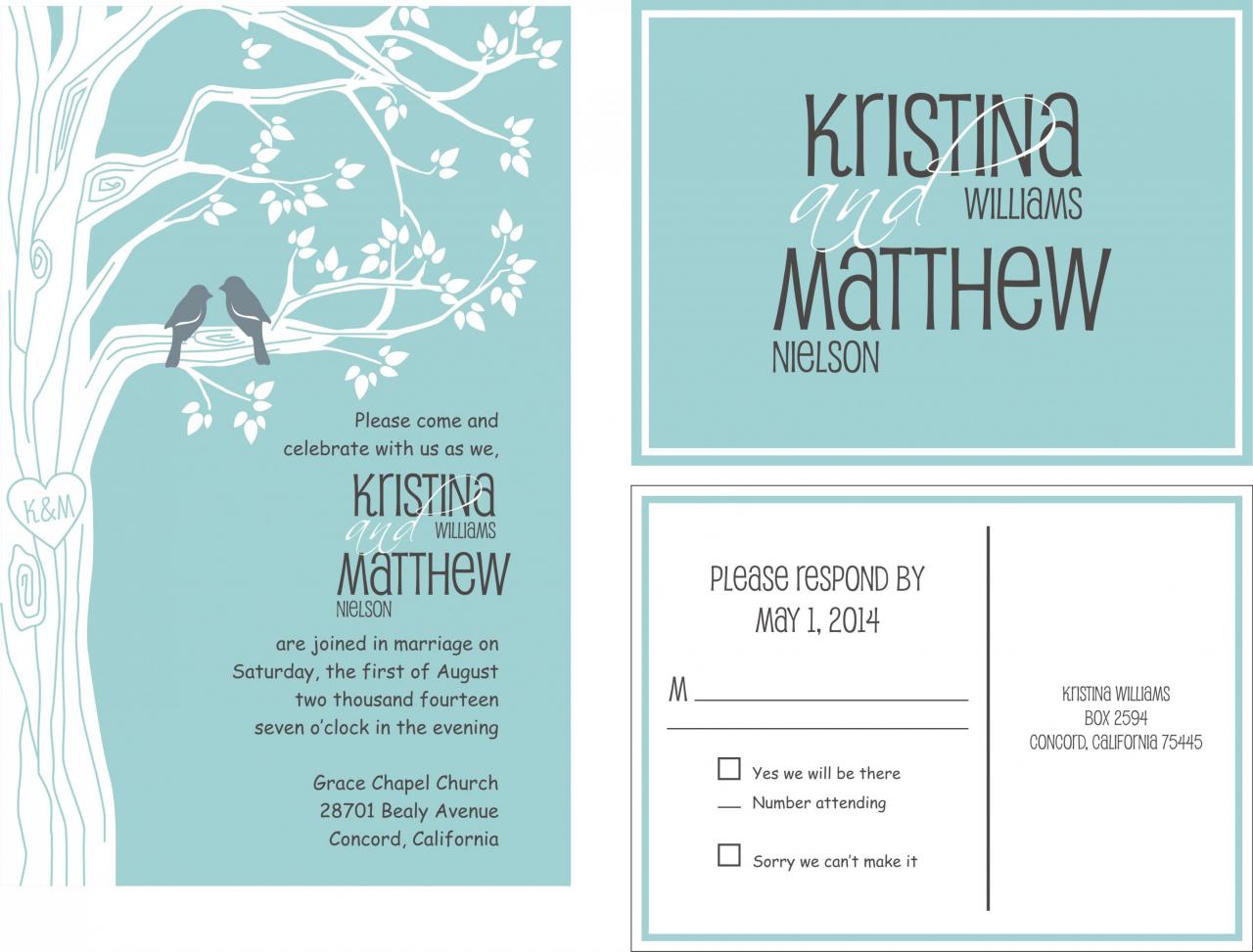 75 Sets Personalized Wedding Invitation With Love Birds//matching Rsvp Postcard//fully Customized To Your Wedding
