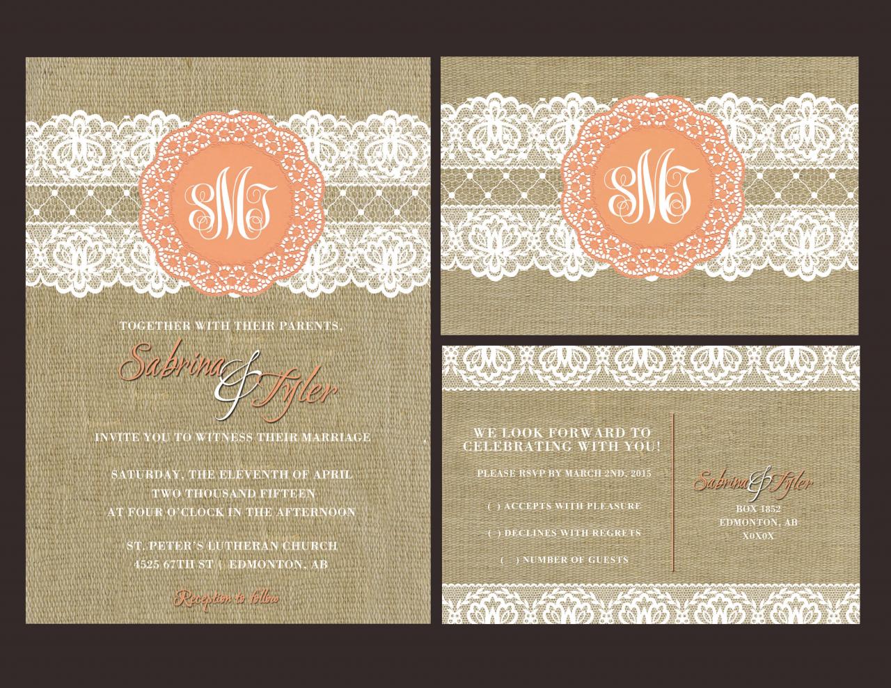 100 Sets Personalized Wedding Invitations /fully Customized To Your Wedding