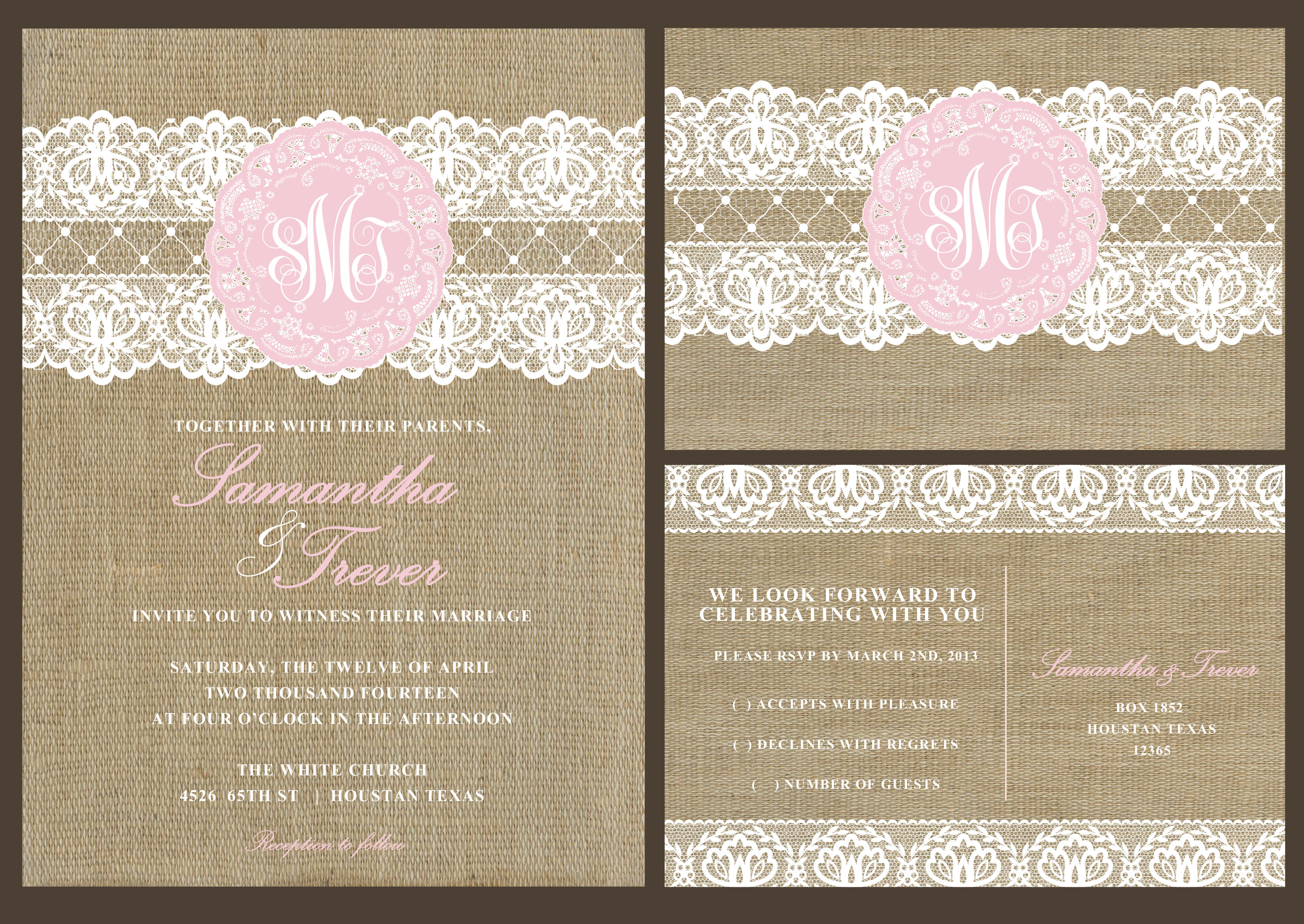 50 Wedding Invitations, Custom Wedding Invitations, Personalized ...